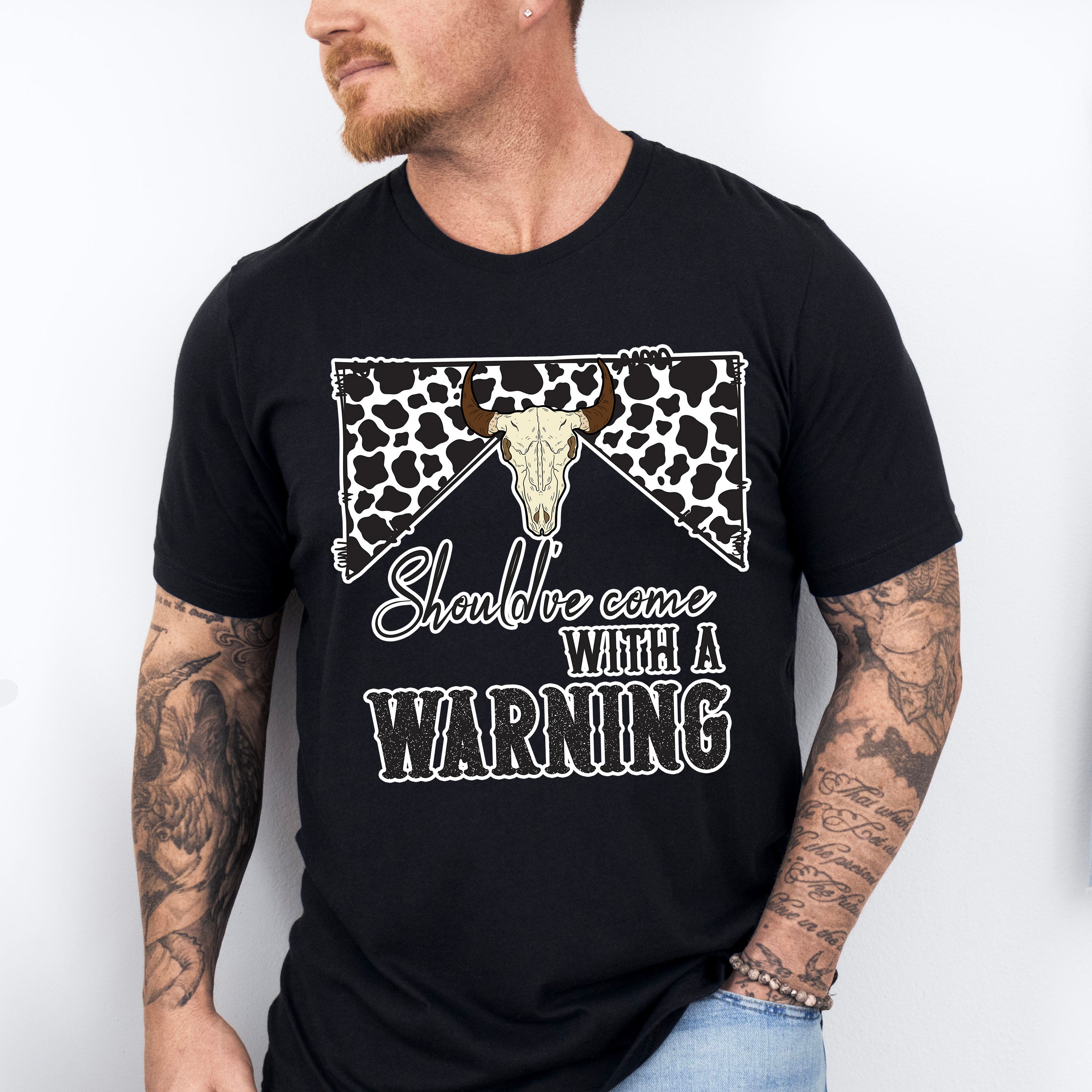 Should've Come With Warning Design - Western Unisex Crewneck T-Shirt Sweatshirt Hoodie