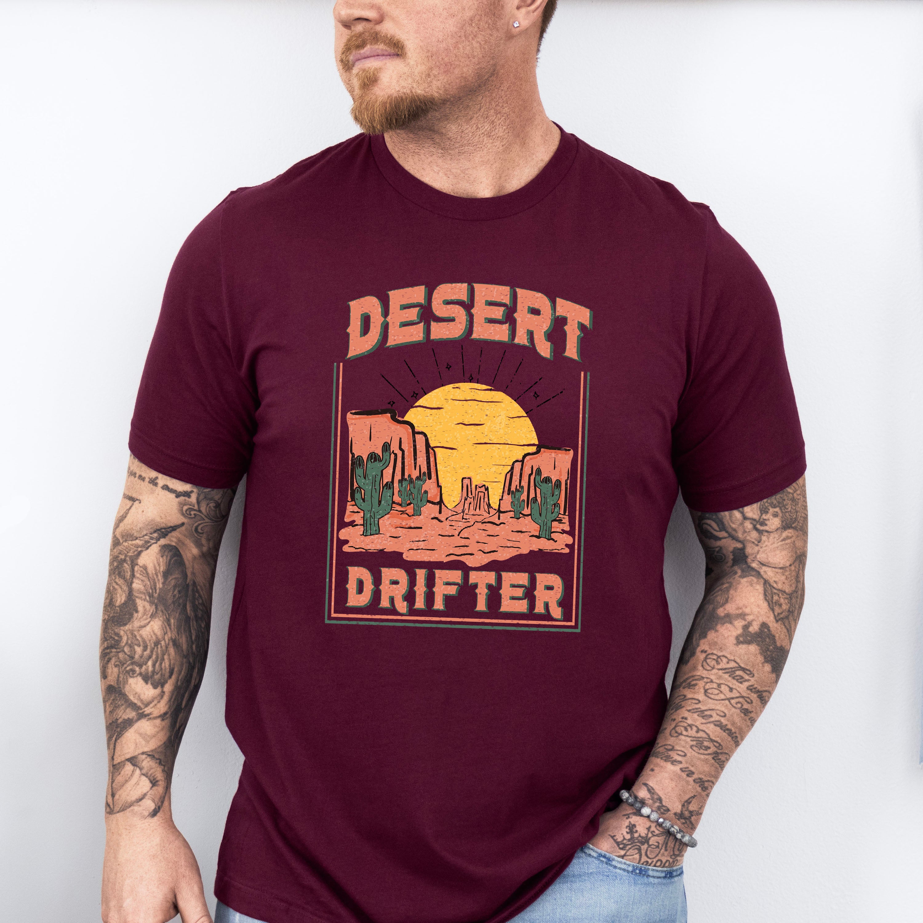 Desert Drifter Design - Western Unisex Crewneck T-Shirt Sweatshirt Hoodie