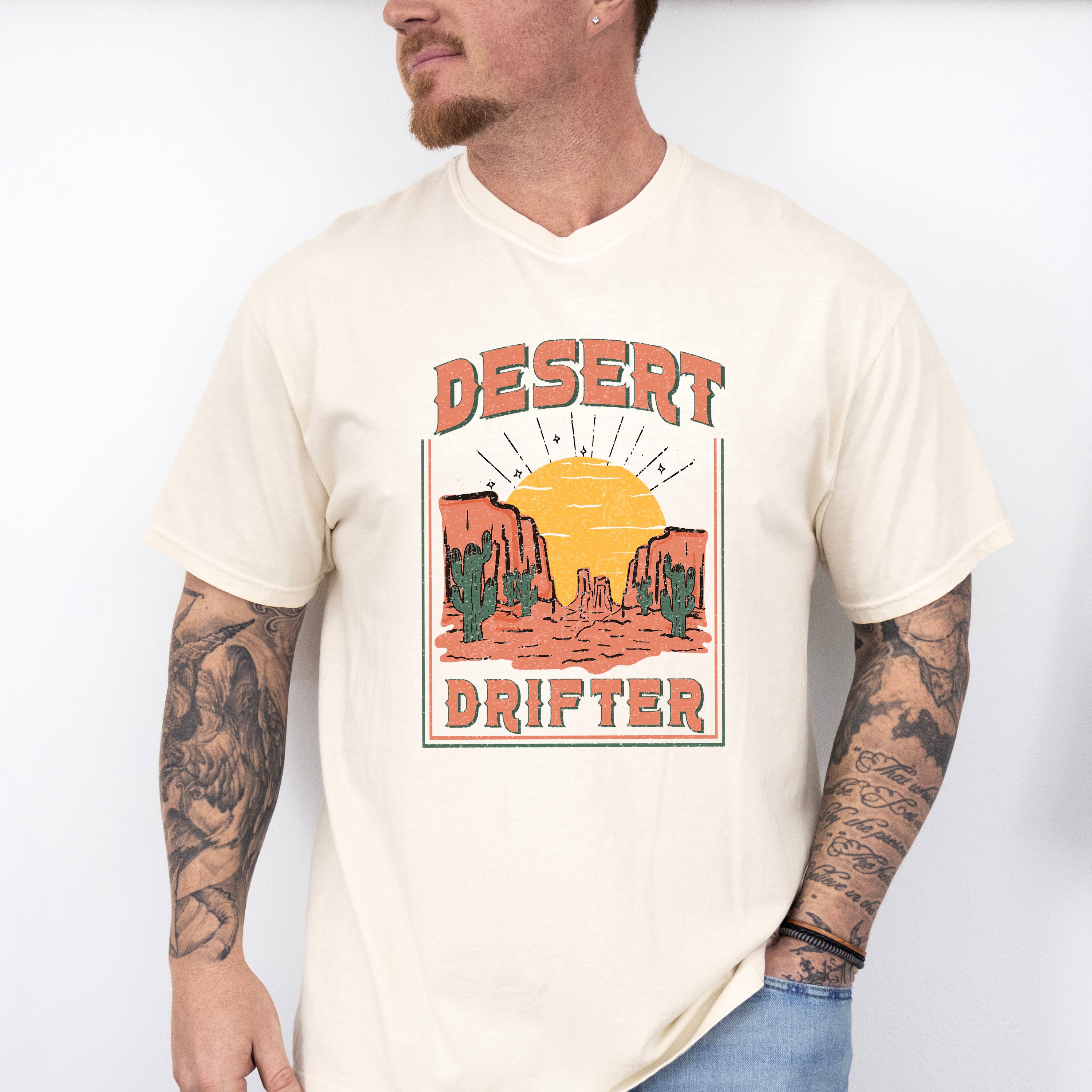 Desert Drifter Design - Western Unisex Crewneck T-Shirt Sweatshirt Hoodie