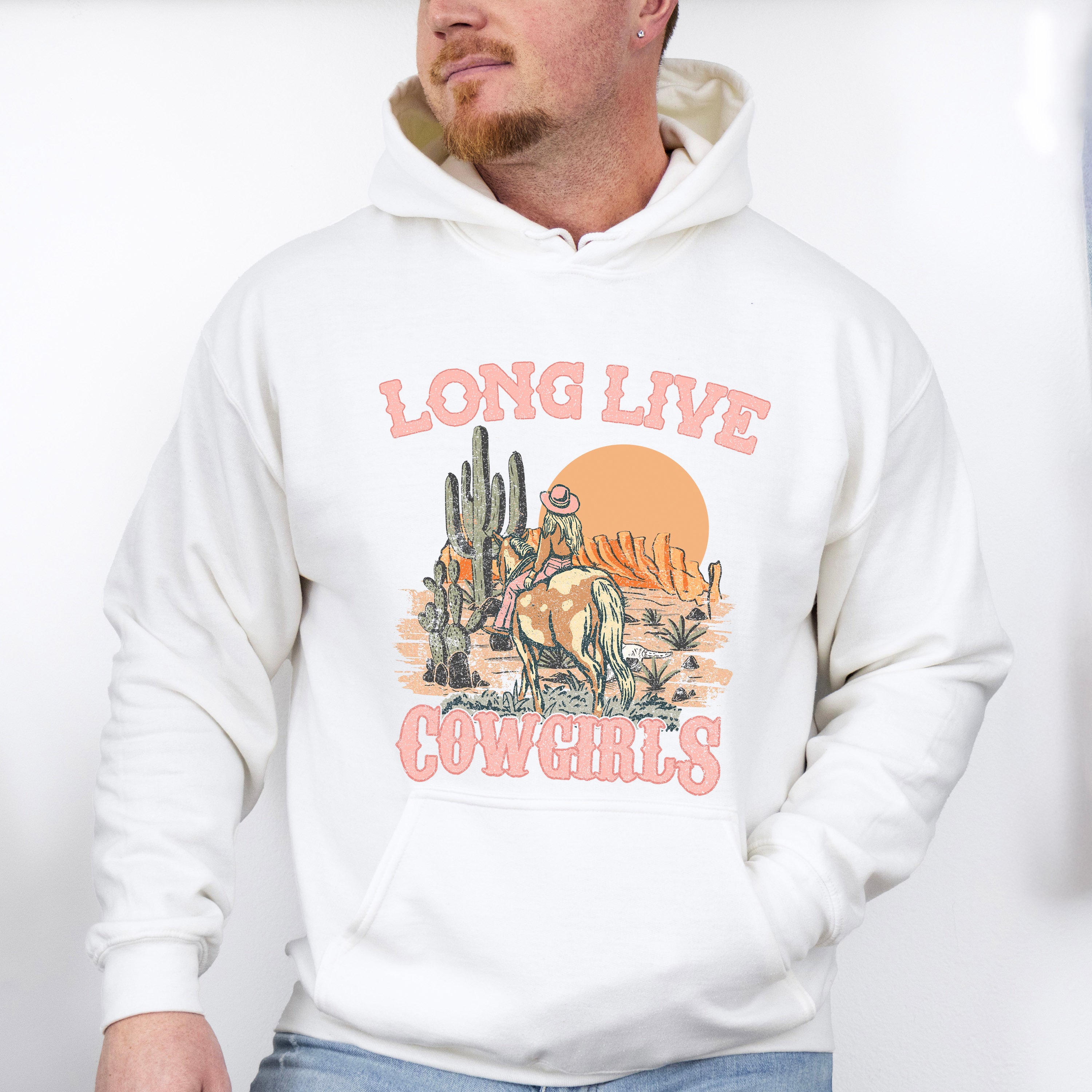Long Live Cowgirls Design - Western Unisex Crewneck T-Shirt Sweatshirt Hoodie
