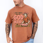 I Just Smile God Bless Design - Western Unisex Crewneck T-Shirt Sweatshirt Hoodie