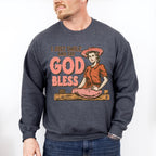 I Just Smile God Bless Design - Western Unisex Crewneck T-Shirt Sweatshirt Hoodie