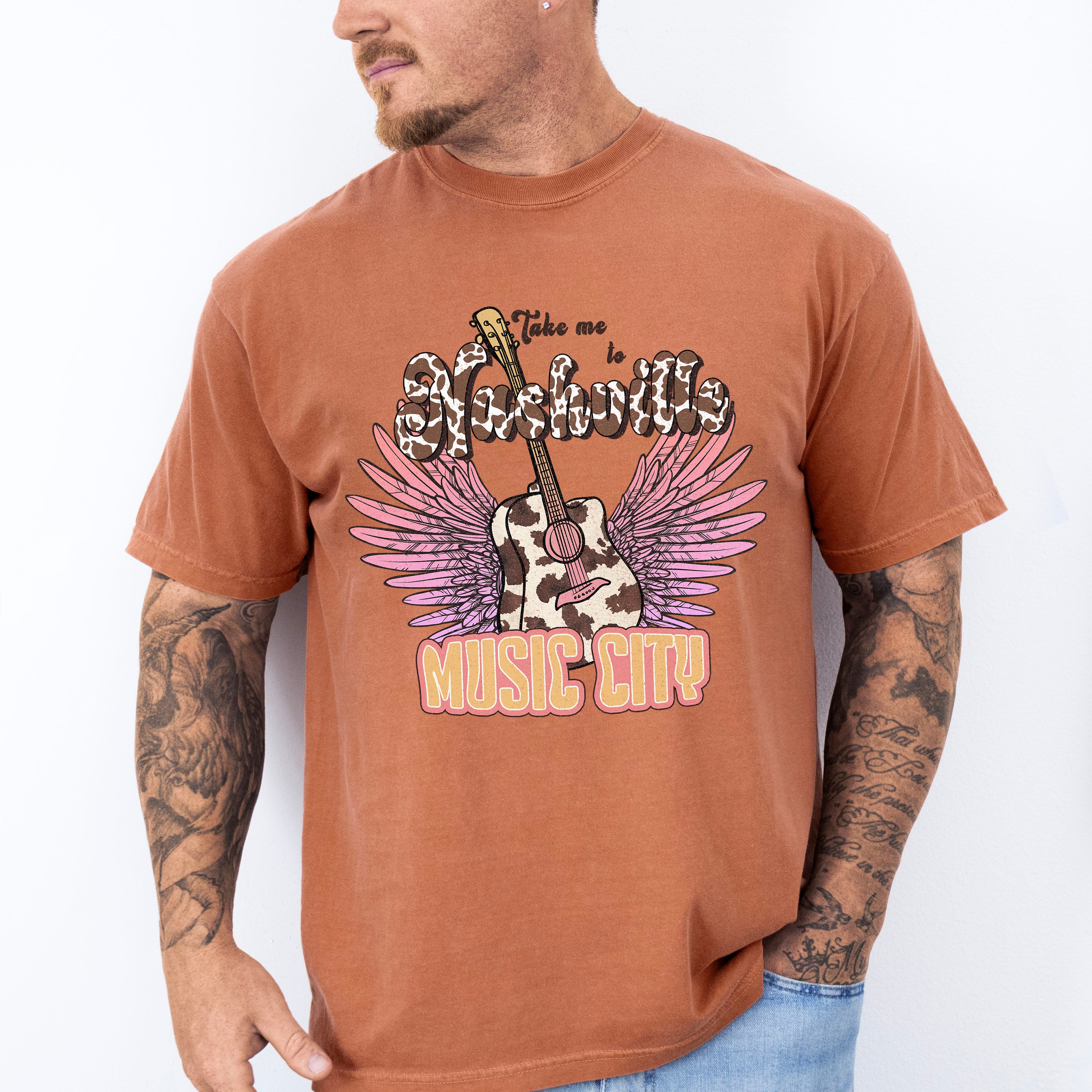 Take Me Nashville Music City Design - Western Unisex Crewneck T-Shirt Sweatshirt Hoodie