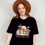 Wild And Free Design - Western Unisex Crewneck T-Shirt Sweatshirt Hoodie