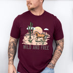 Wild And Free Design - Western Unisex Crewneck T-Shirt Sweatshirt Hoodie