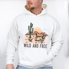 Wild And Free Design - Western Unisex Crewneck T-Shirt Sweatshirt Hoodie