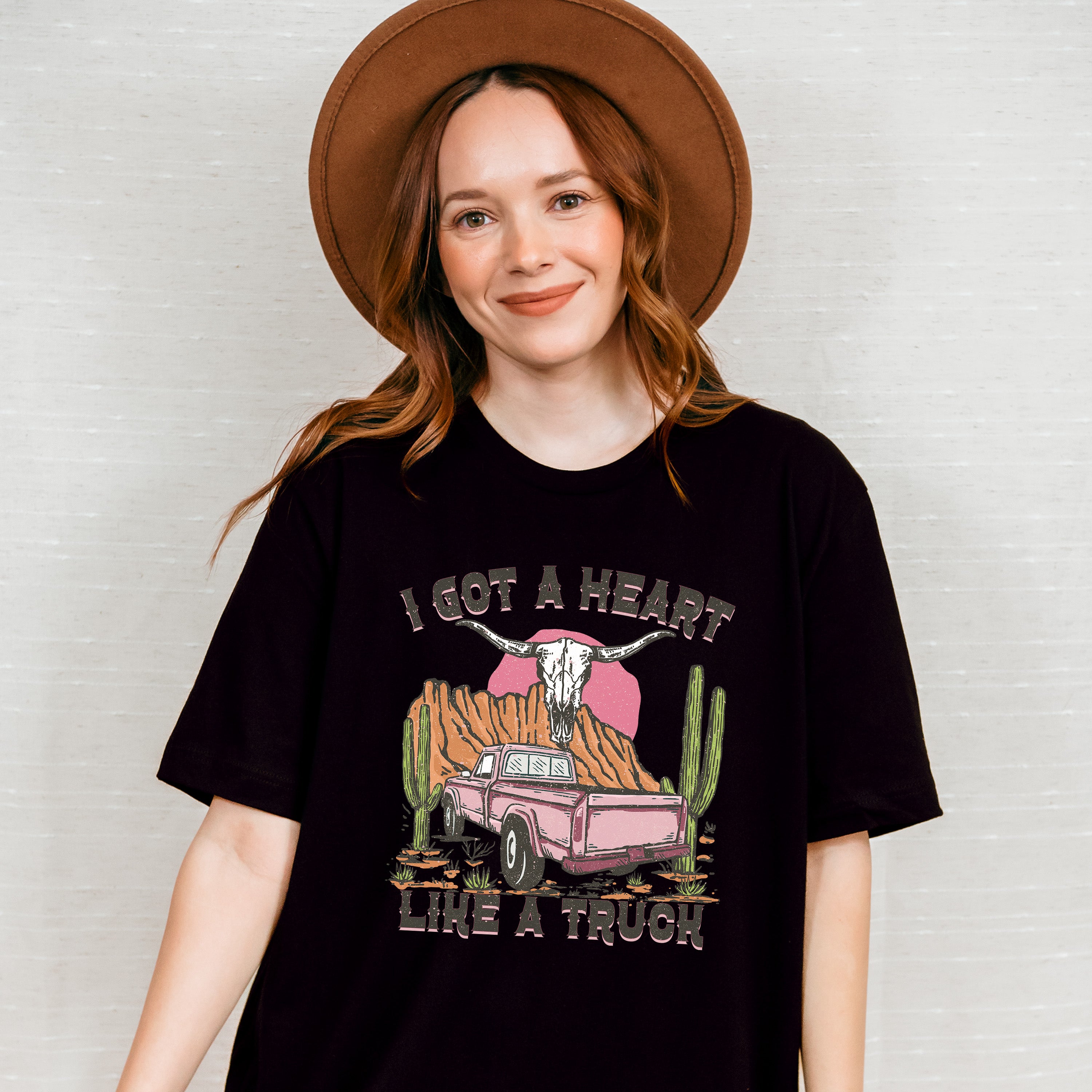 I Got Heart Like A Truck Design - Western Unisex Crewneck T-Shirt Sweatshirt Hoodie