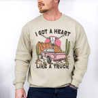 I Got Heart Like A Truck Design - Western Unisex Crewneck T-Shirt Sweatshirt Hoodie