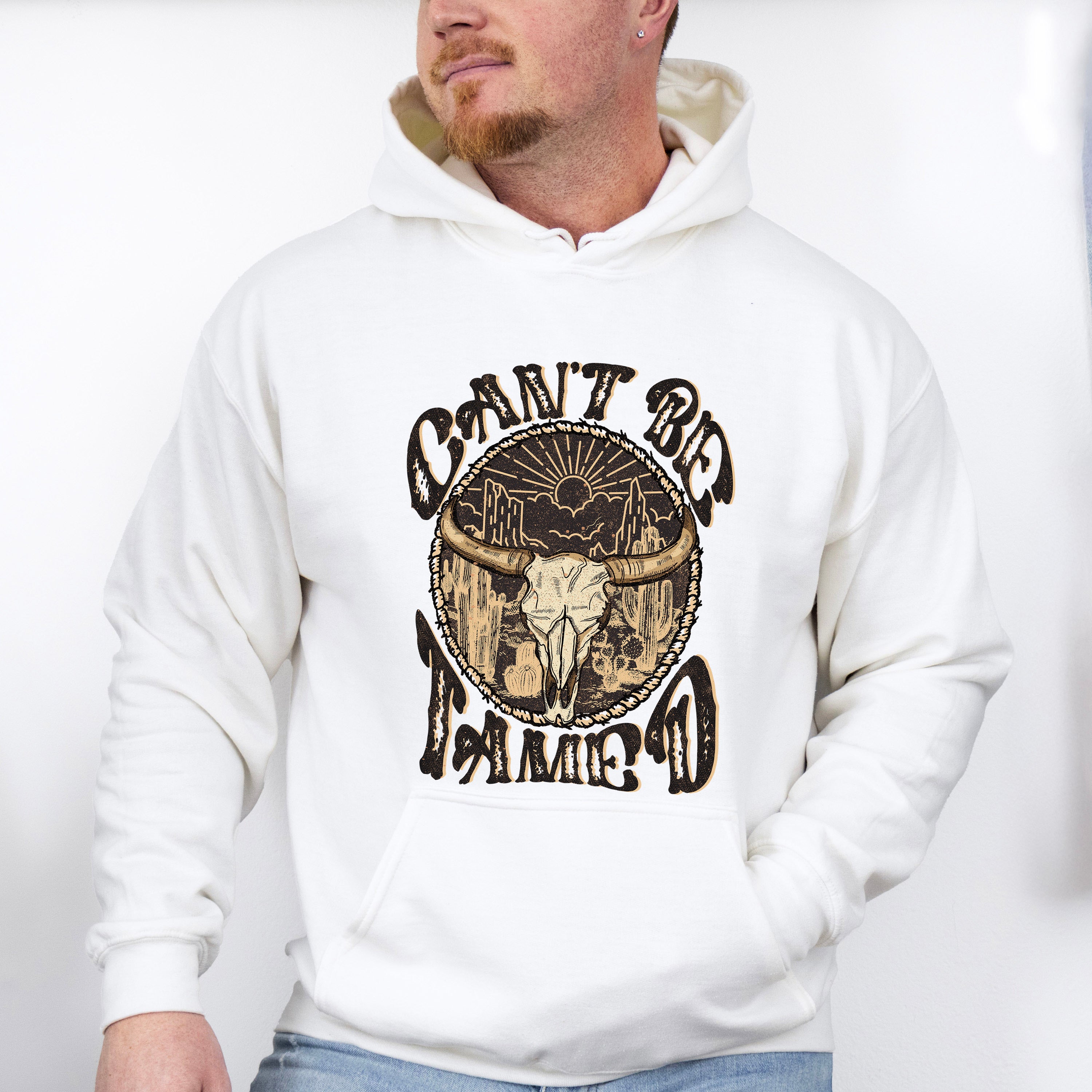 Can't Be Tamed Design - Western Unisex Crewneck T-Shirt Sweatshirt Hoodie