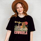 Long Live Cowgirls Cactus Design - Western Unisex Crewneck T-Shirt Sweatshirt Hoodie