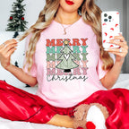 Merry Christmas Tree Heart - Christmas Unisex Crewneck T-Shirt Sweatshirt Hoodie