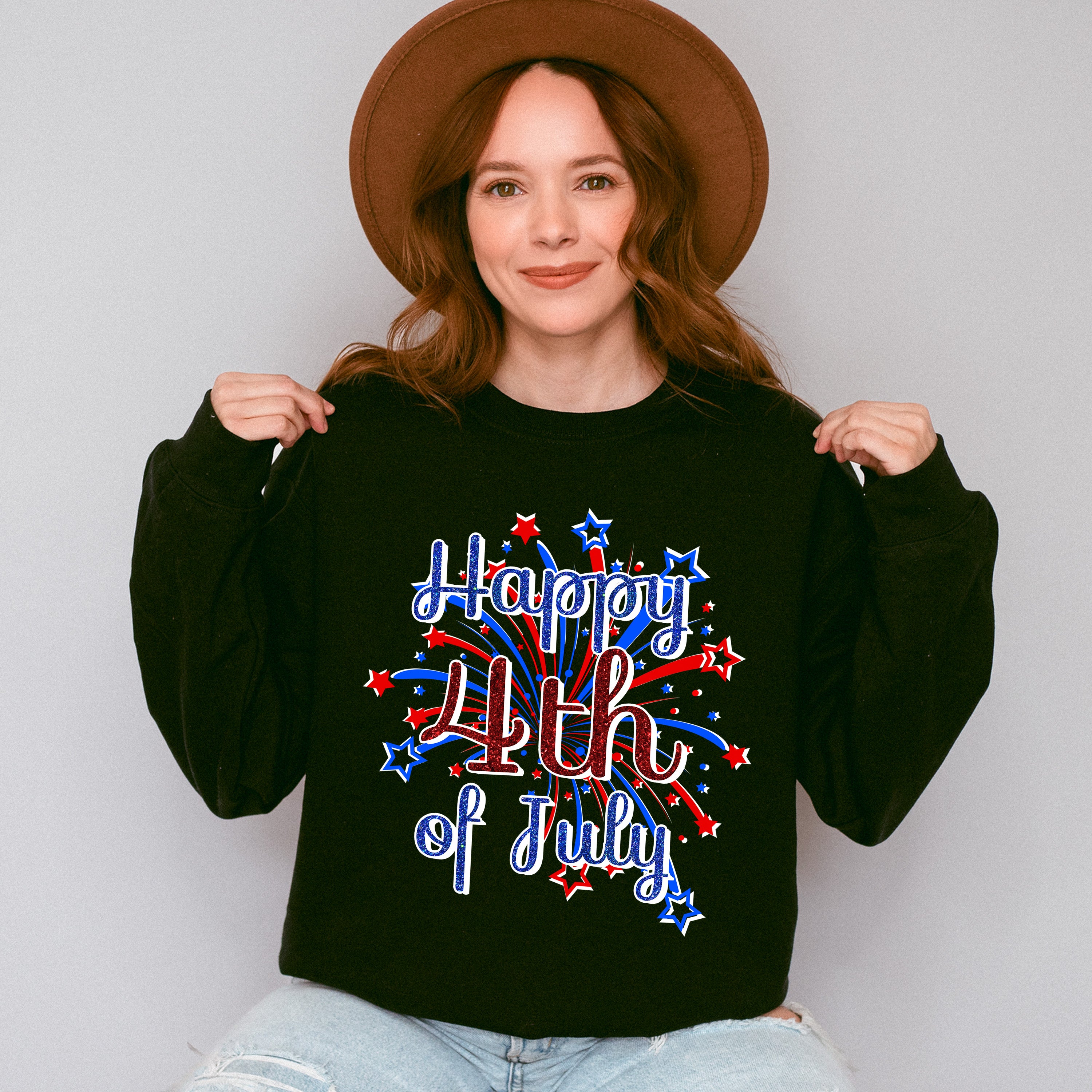 Happy 4Th Of July Firework 4Th Of July Unisex Crewneck T-Shirt Sweatshirt Hoodie