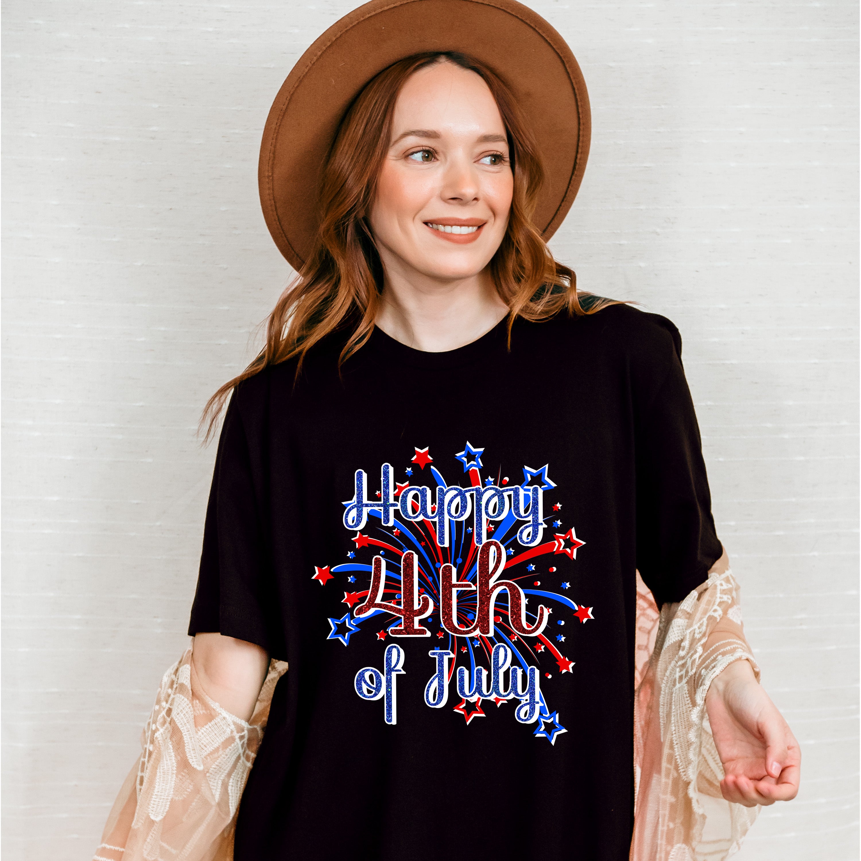 Happy 4Th Of July Firework 4Th Of July Unisex Crewneck T-Shirt Sweatshirt Hoodie