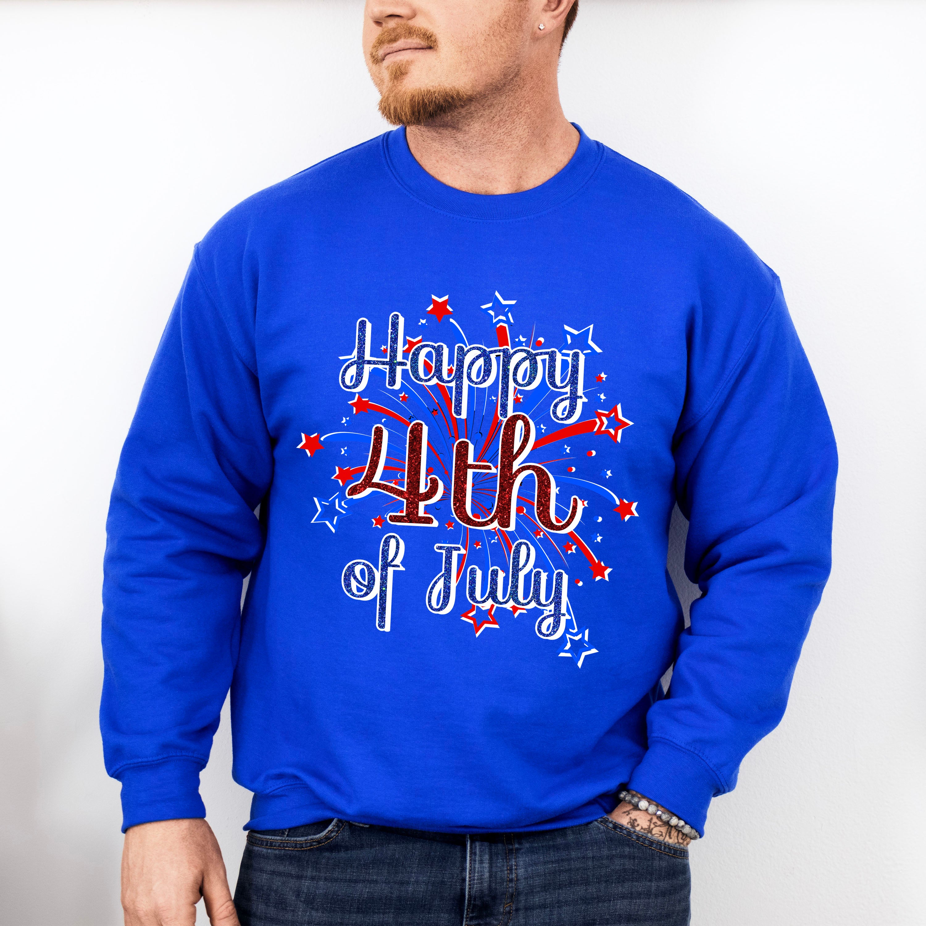 Happy 4Th Of July Firework 4Th Of July Unisex Crewneck T-Shirt Sweatshirt Hoodie