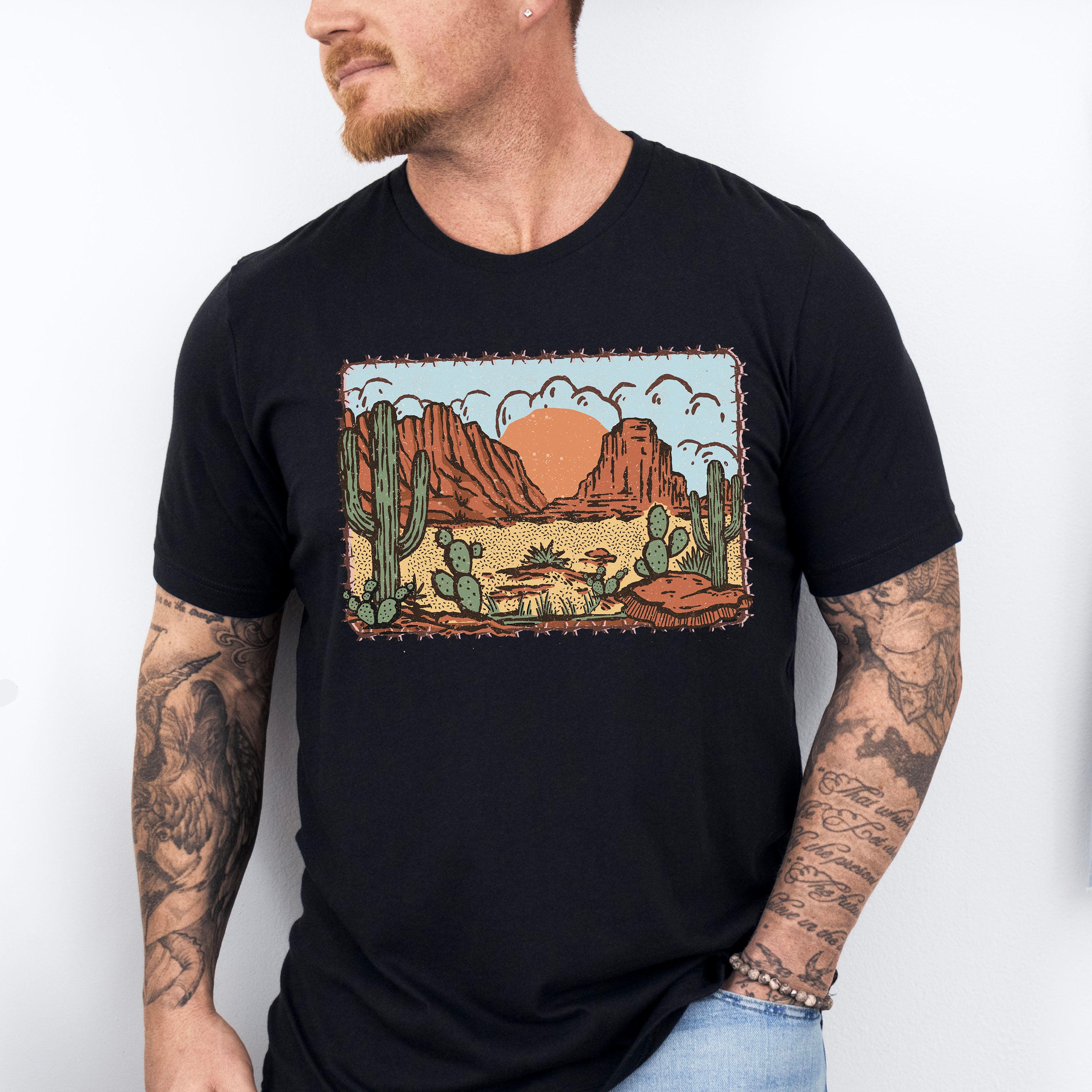 Suns Cactus Design - Western Unisex Crewneck T-Shirt Sweatshirt Hoodie