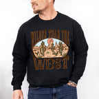 Wilder Than The West Design - Western Unisex Crewneck T-Shirt Sweatshirt Hoodie