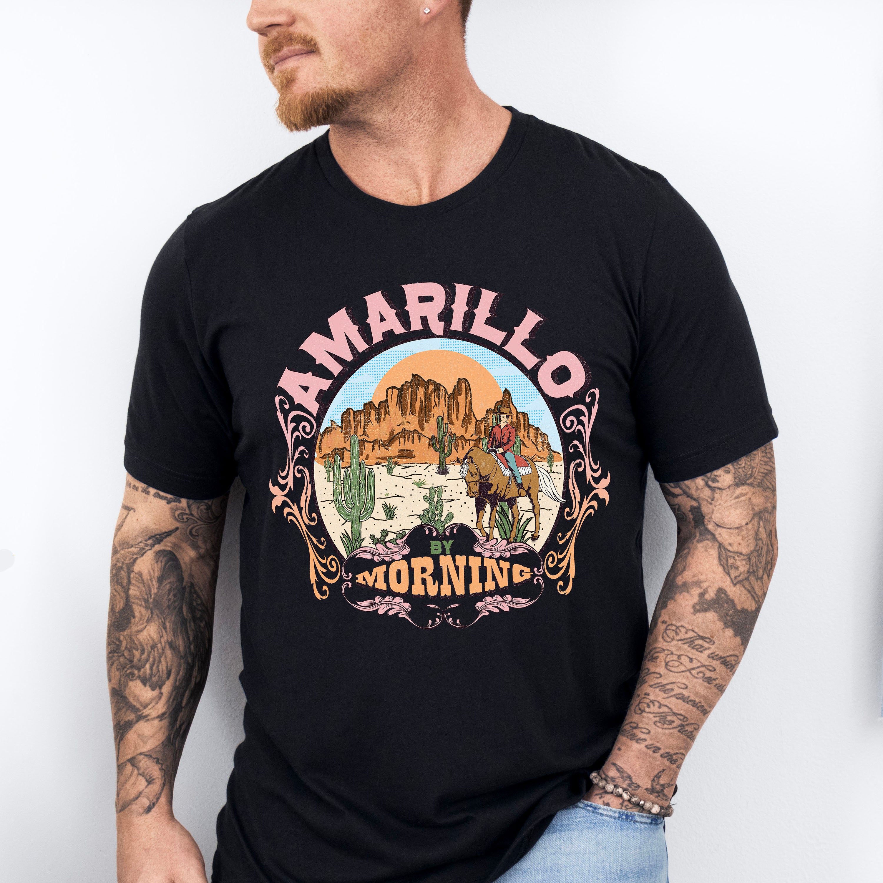 Amarillo By Morning Design - Western Unisex Crewneck T-Shirt Sweatshirt Hoodie