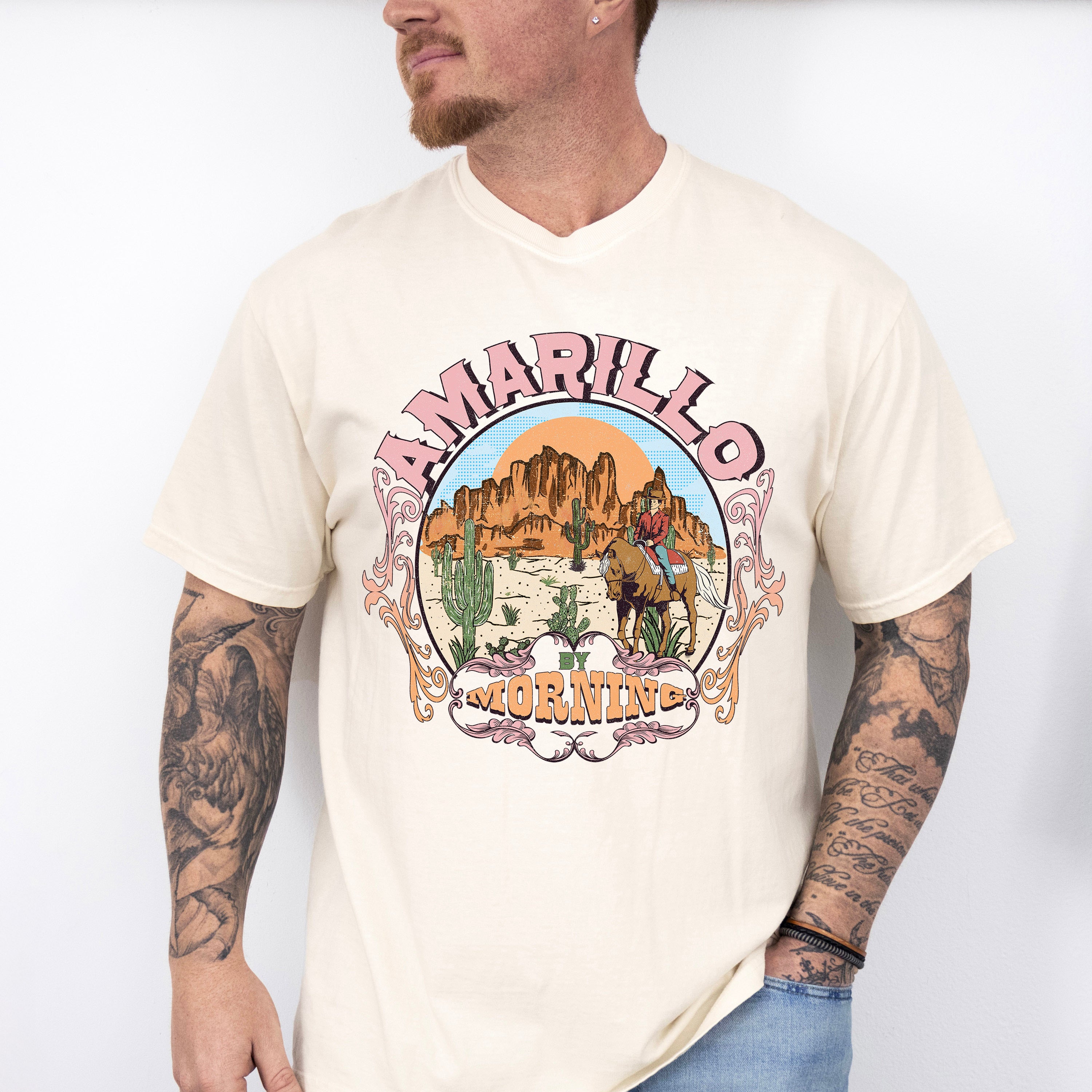 Amarillo By Morning Design - Western Unisex Crewneck T-Shirt Sweatshirt Hoodie
