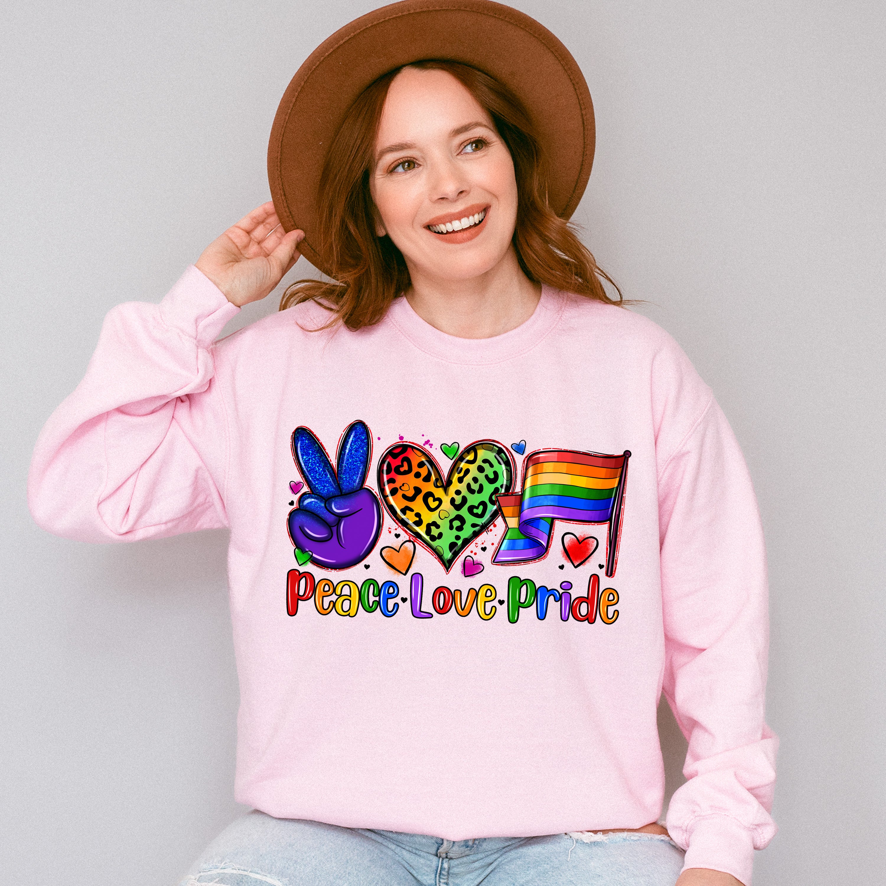 Peace Love Pride - LGBTQ Theme Unisex Crewneck T-Shirt Sweatshirt Hoodie