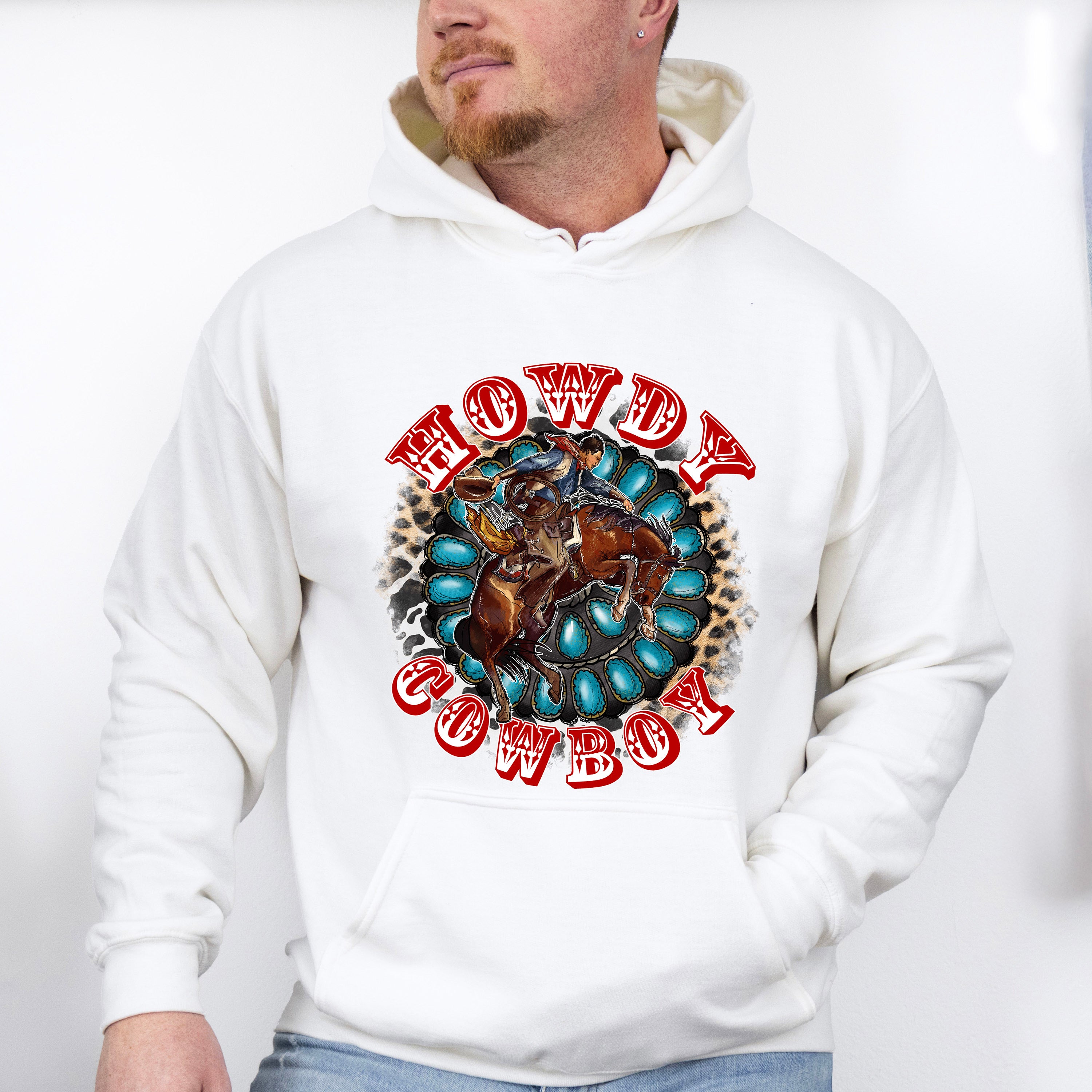 Howdy Cowboy Design - Western Unisex Crewneck T-Shirt Sweatshirt Hoodie