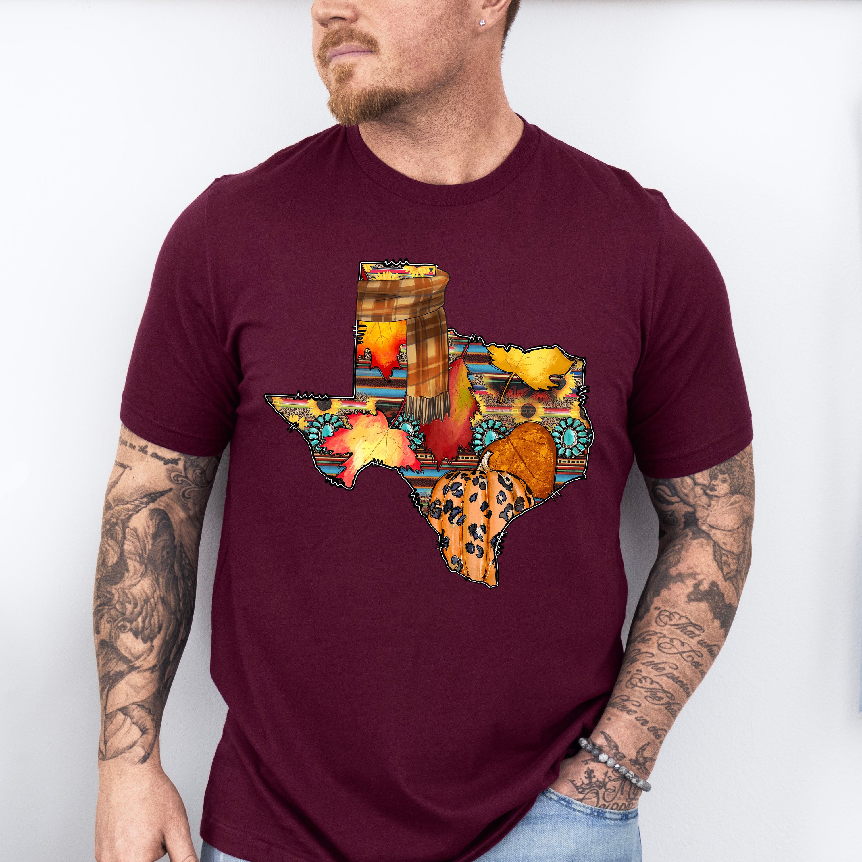 Texas Western Design - Western Unisex Crewneck T-Shirt Sweatshirt Hoodie