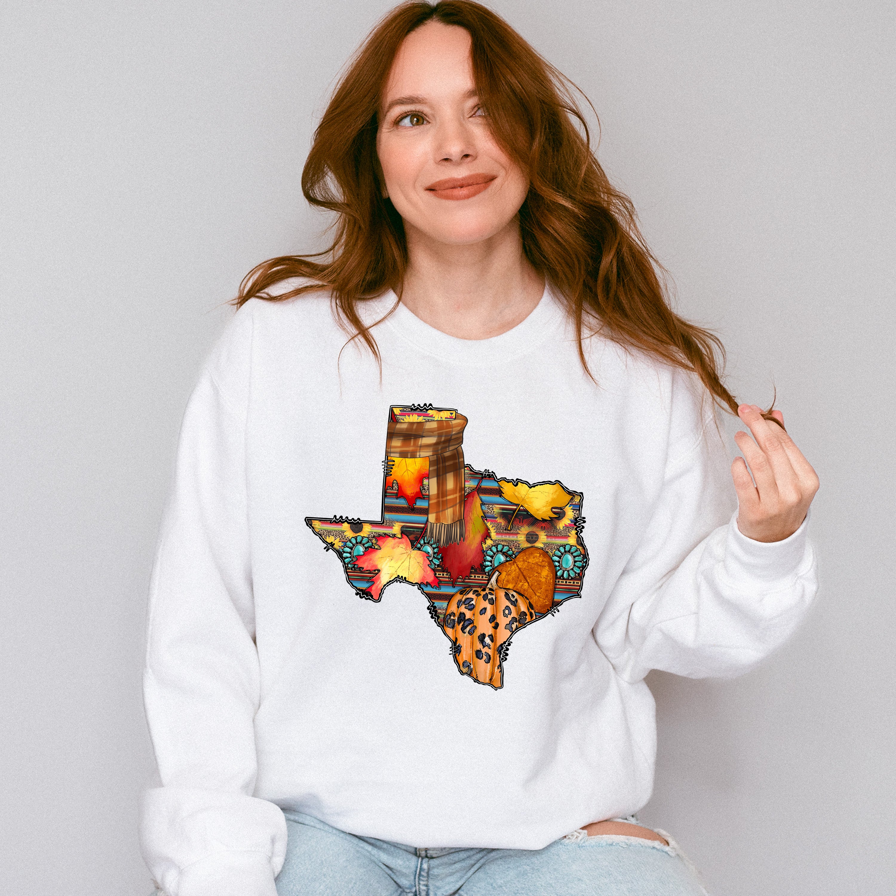 Texas Western Design - Western Unisex Crewneck T-Shirt Sweatshirt Hoodie