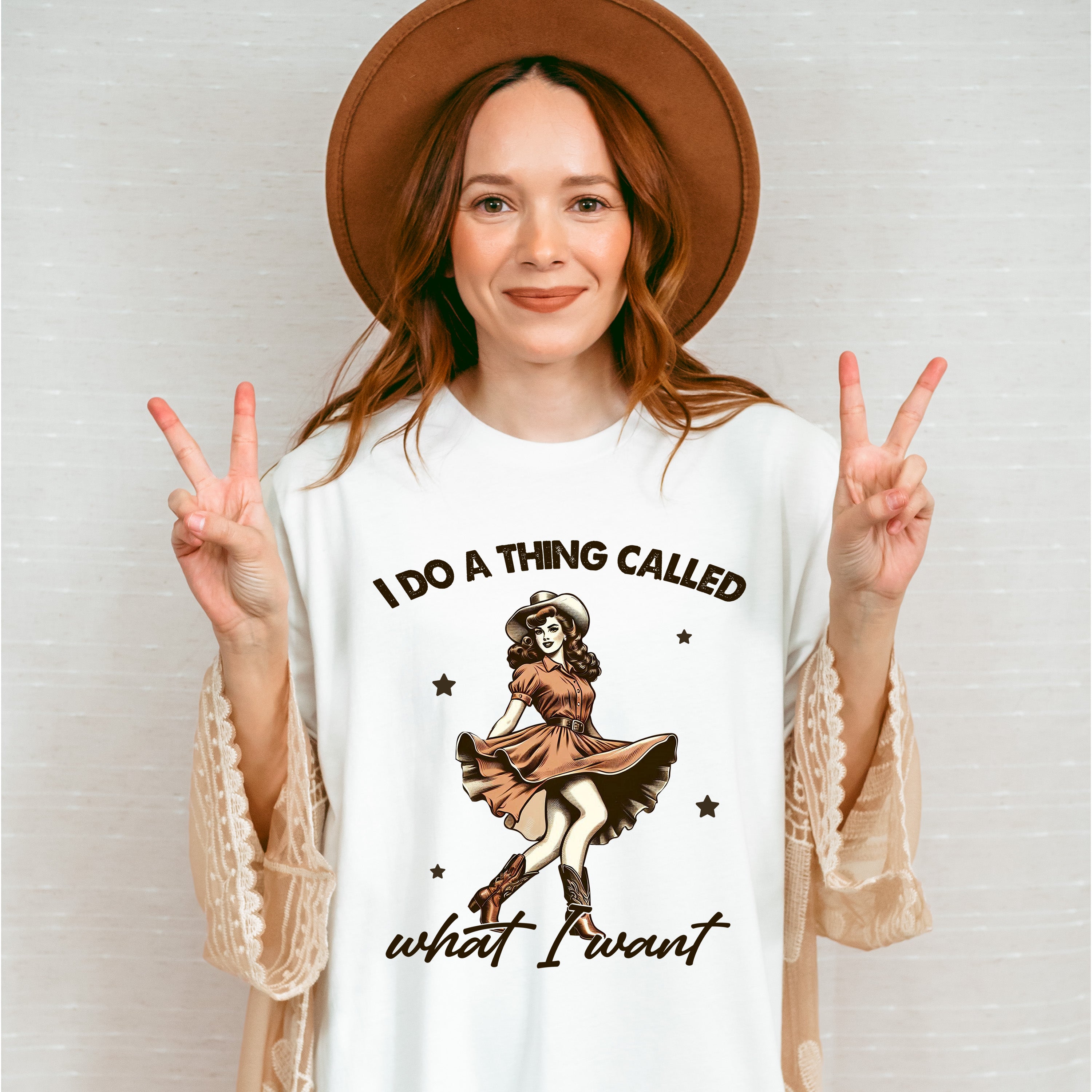 I Do a Thing Called What I Want Design - Cowgirl Unisex Crewneck T-Shirt Sweatshirt Hoodie