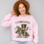 Cowgirl Social Club Design - Cowgirl Unisex Crewneck T-Shirt Sweatshirt Hoodie
