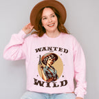 Wanted And Wild Design - Cowgirl Unisex Crewneck T-Shirt Sweatshirt Hoodie
