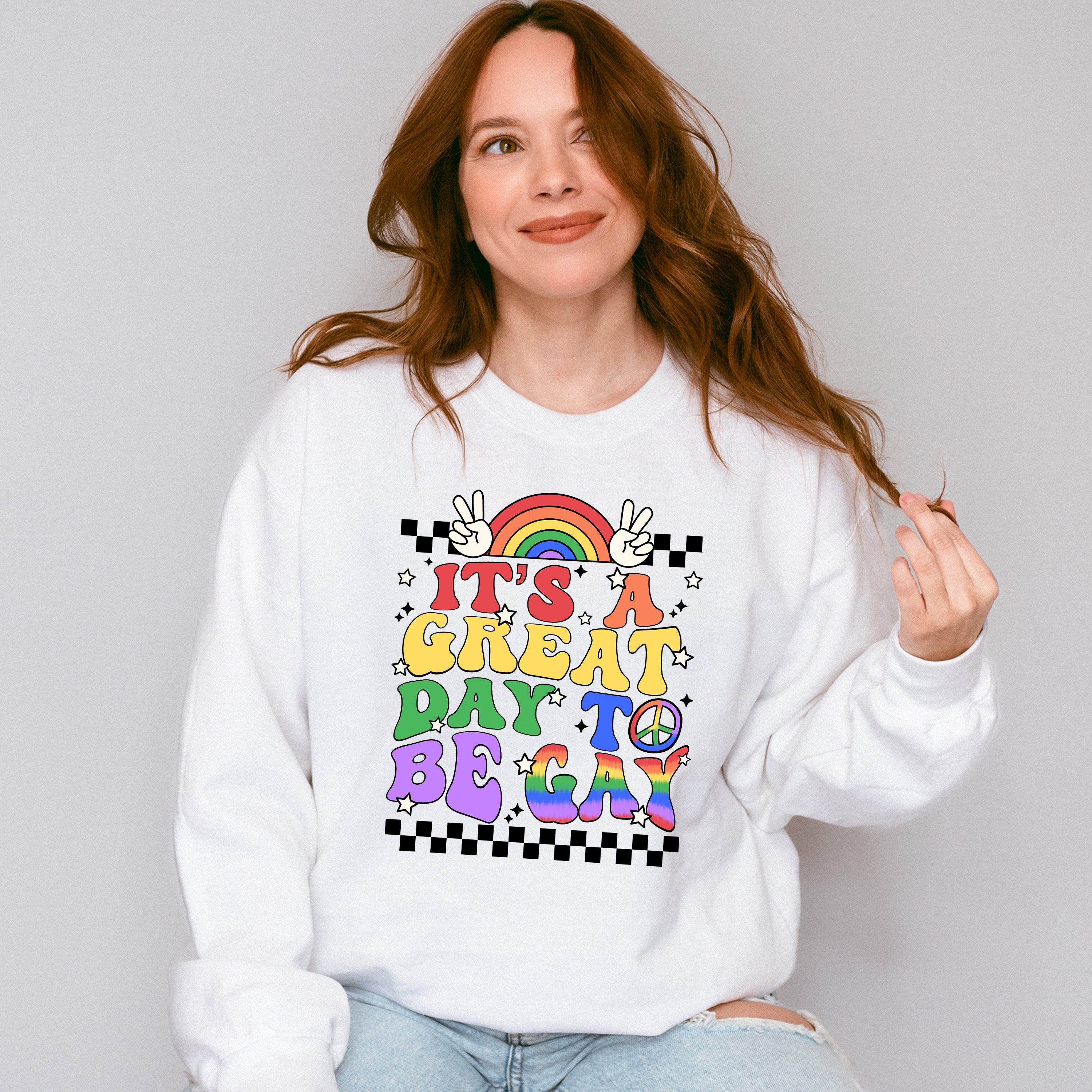 It's Great Day To Be Gay - LGBTQ Theme Unisex Crewneck T-Shirt Sweatshirt Hoodie