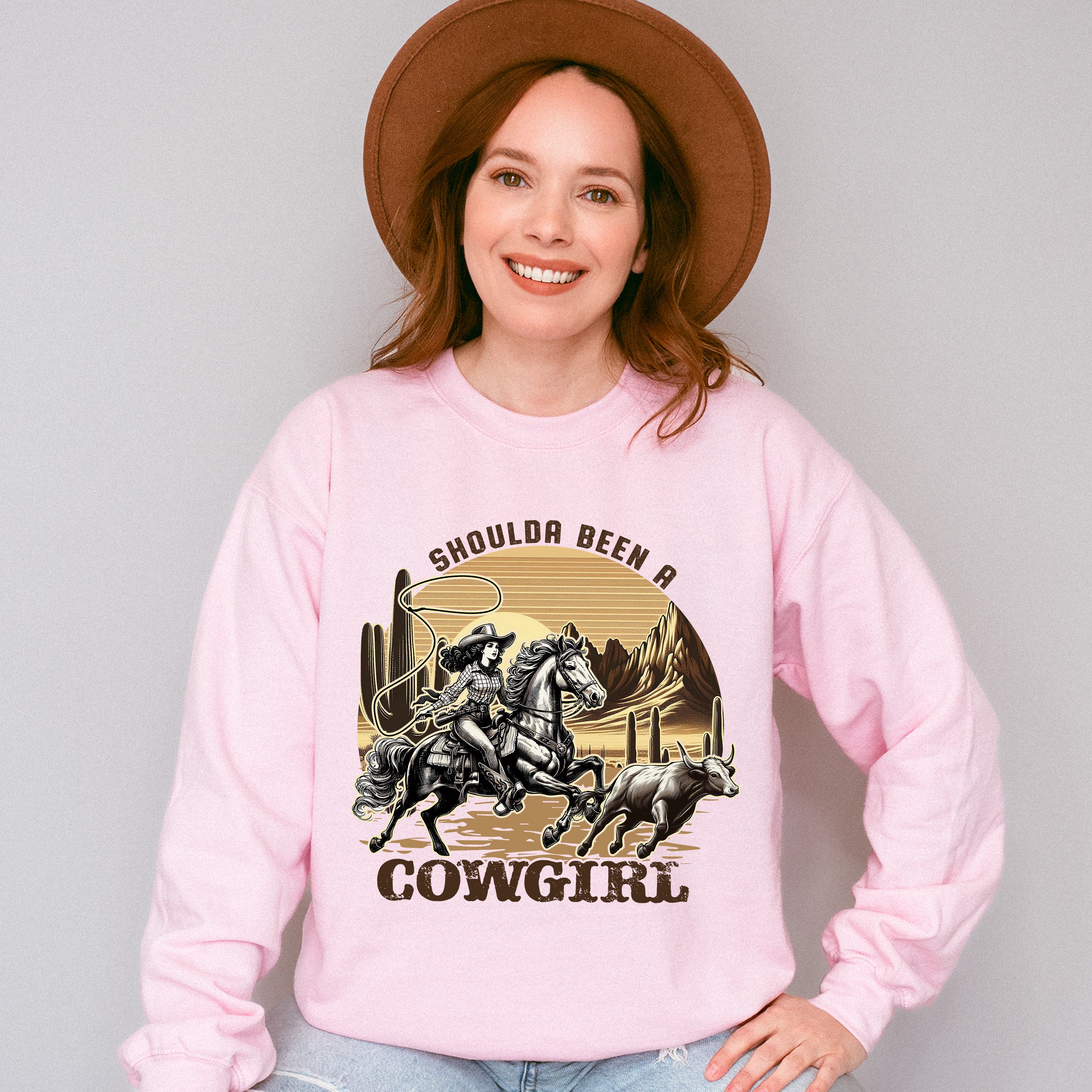 Should Been a Cowgirl Design - Cowgirl Unisex Crewneck T-Shirt Sweatshirt Hoodie