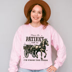 Please Be Patient With Me Design - Cowgirl Unisex Crewneck T-Shirt Sweatshirt Hoodie