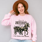 Please Be Patient With Me Design - Cowgirl Unisex Crewneck T-Shirt Sweatshirt Hoodie