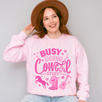 Busy Doing Cowgirl Stuff Design - Cowgirl Unisex Crewneck T-Shirt Sweatshirt Hoodie