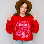 Busy Doing Cowgirl Stuff Design - Cowgirl Unisex Crewneck T-Shirt Sweatshirt Hoodie