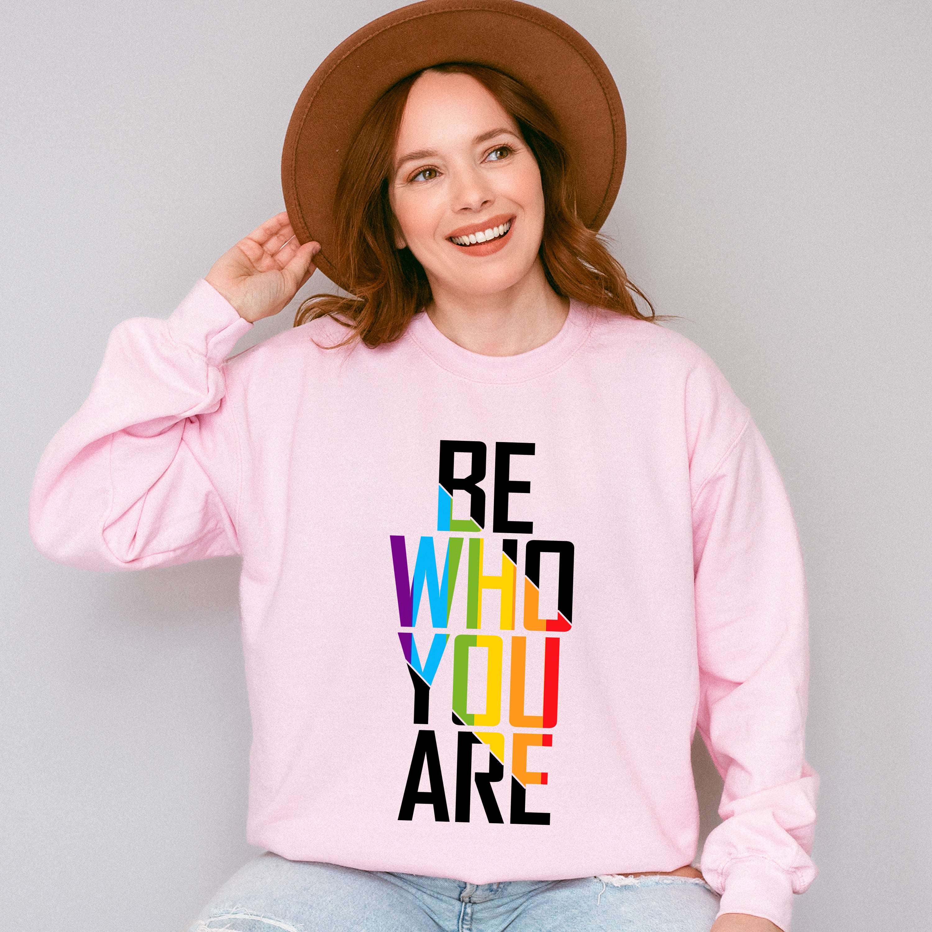 Be Who You Are - LGBTQ Theme Unisex Crewneck T-Shirt Sweatshirt Hoodie
