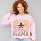 Smile Face Mama Design - Cowgirl Unisex Crewneck T-Shirt Sweatshirt Hoodie
