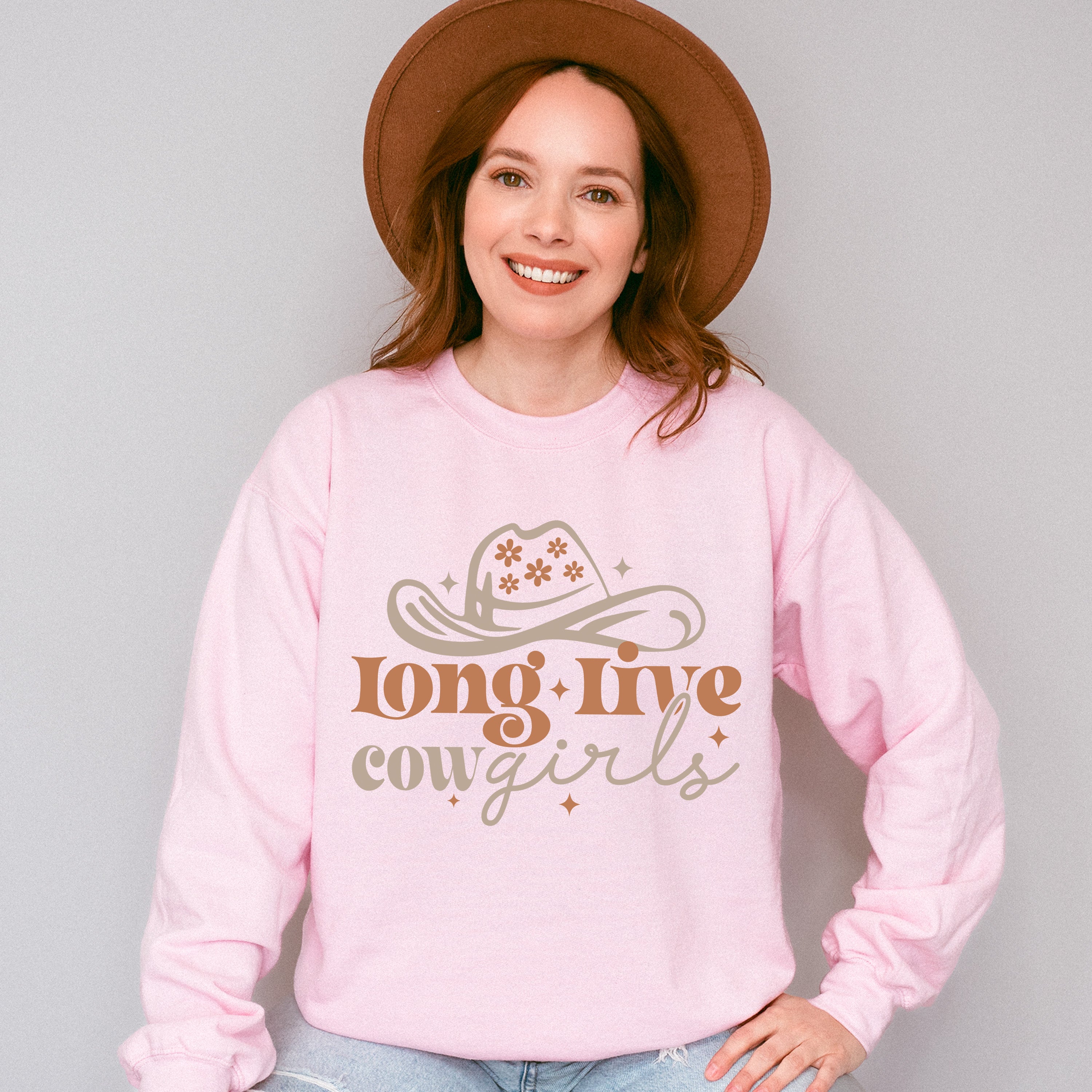 Long Live Cowgirls Design - Cowgirl Unisex Crewneck T-Shirt Sweatshirt Hoodie
