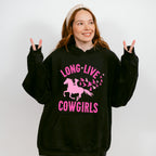 Long Live Cowgirls Pink Design - Cowgirl Unisex Crewneck T-Shirt Sweatshirt Hoodie