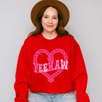 Pink Heart Yeehaw Design - Cowgirl Unisex Crewneck T-Shirt Sweatshirt Hoodie