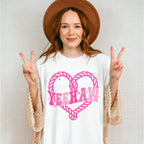 Pink Heart Yeehaw Design - Cowgirl Unisex Crewneck T-Shirt Sweatshirt Hoodie