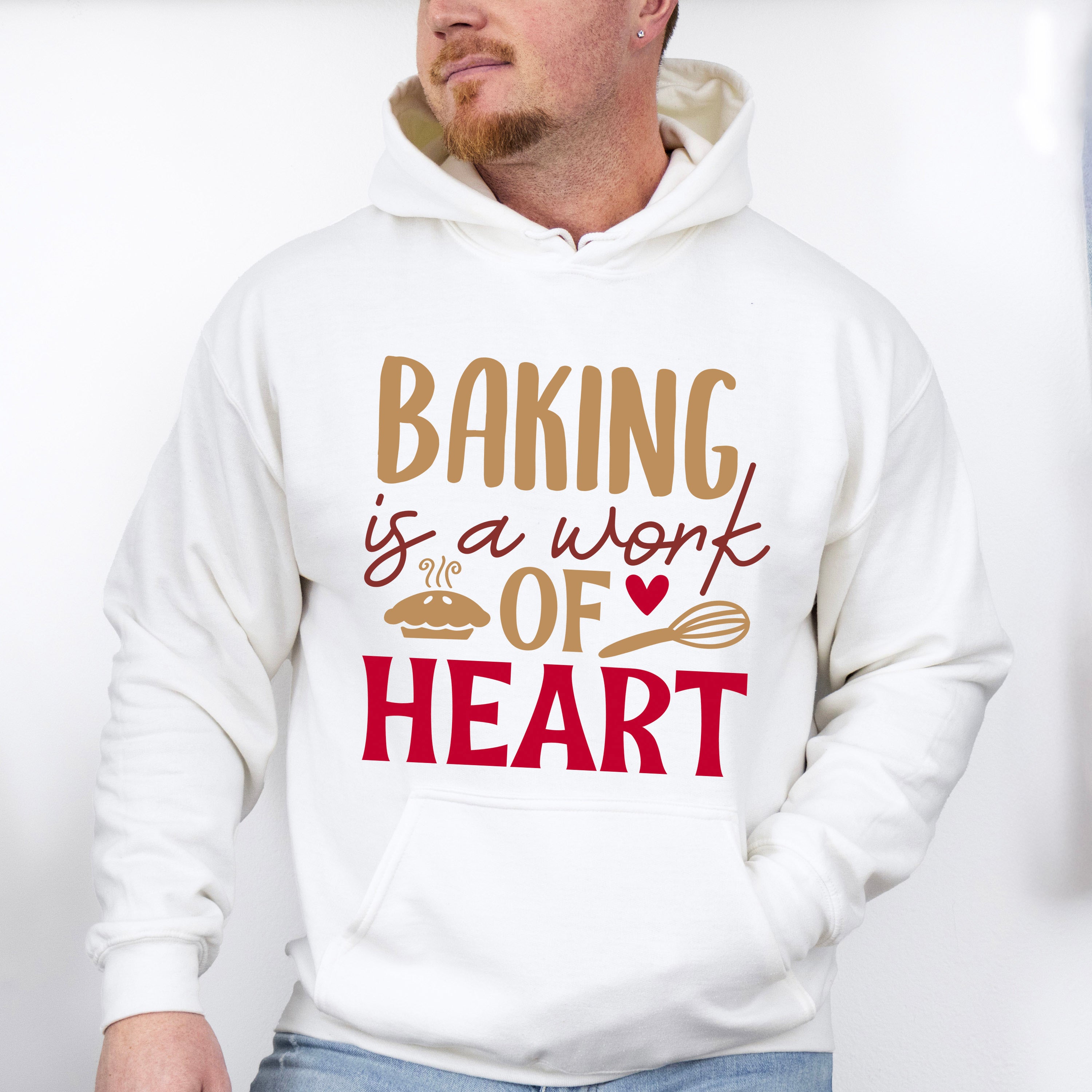 Baking Is A Work Of Heart - Cooking Unisex Crewneck T-Shirt Sweatshirt Hoodie