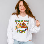 Love is Love Pride - LGBTQ Theme Unisex Crewneck T-Shirt Sweatshirt Hoodie