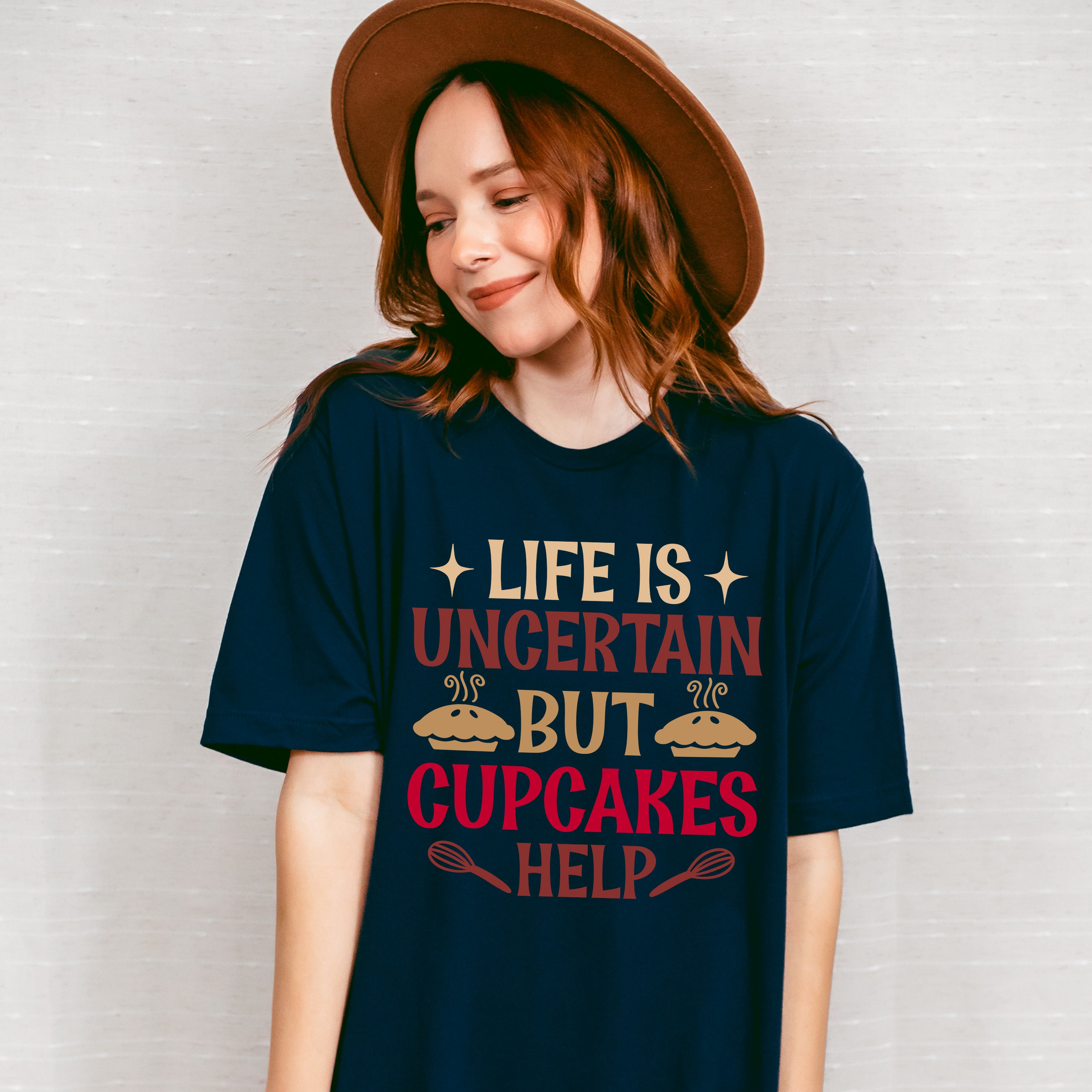 Cupcakes Help - Cooking Unisex Crewneck T-Shirt Sweatshirt Hoodie
