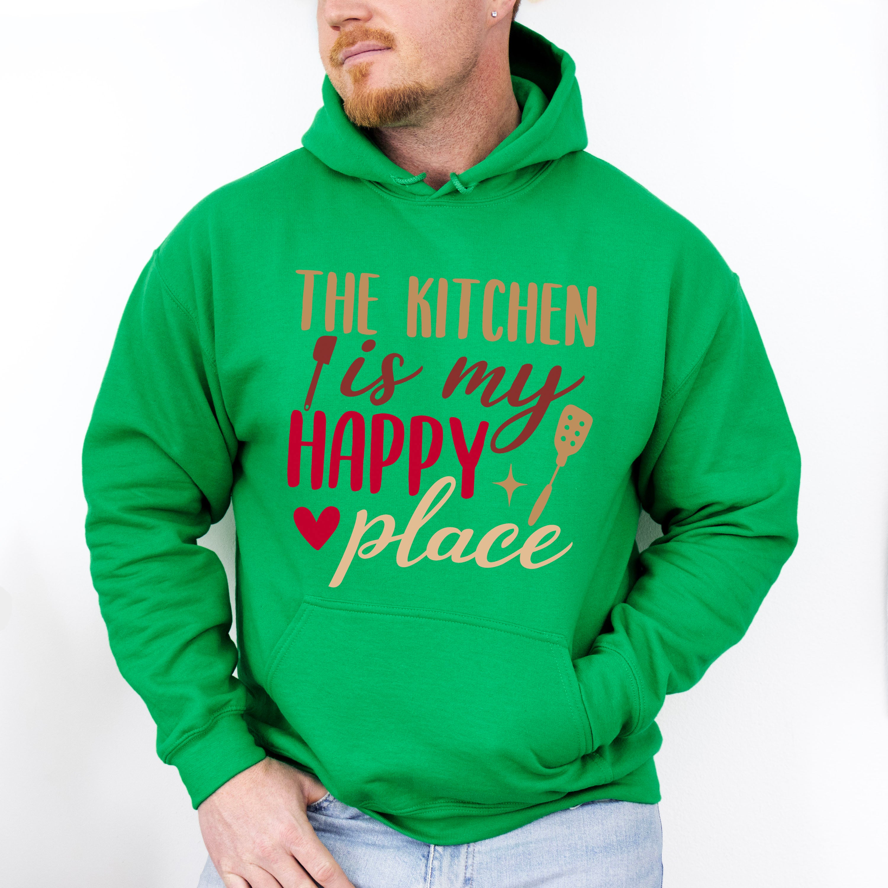 The Kitchen Is My Happy Place - Cooking Unisex Crewneck T-Shirt Sweatshirt Hoodie