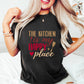 The Kitchen Is My Happy Place - Cooking Unisex Crewneck T-Shirt Sweatshirt Hoodie