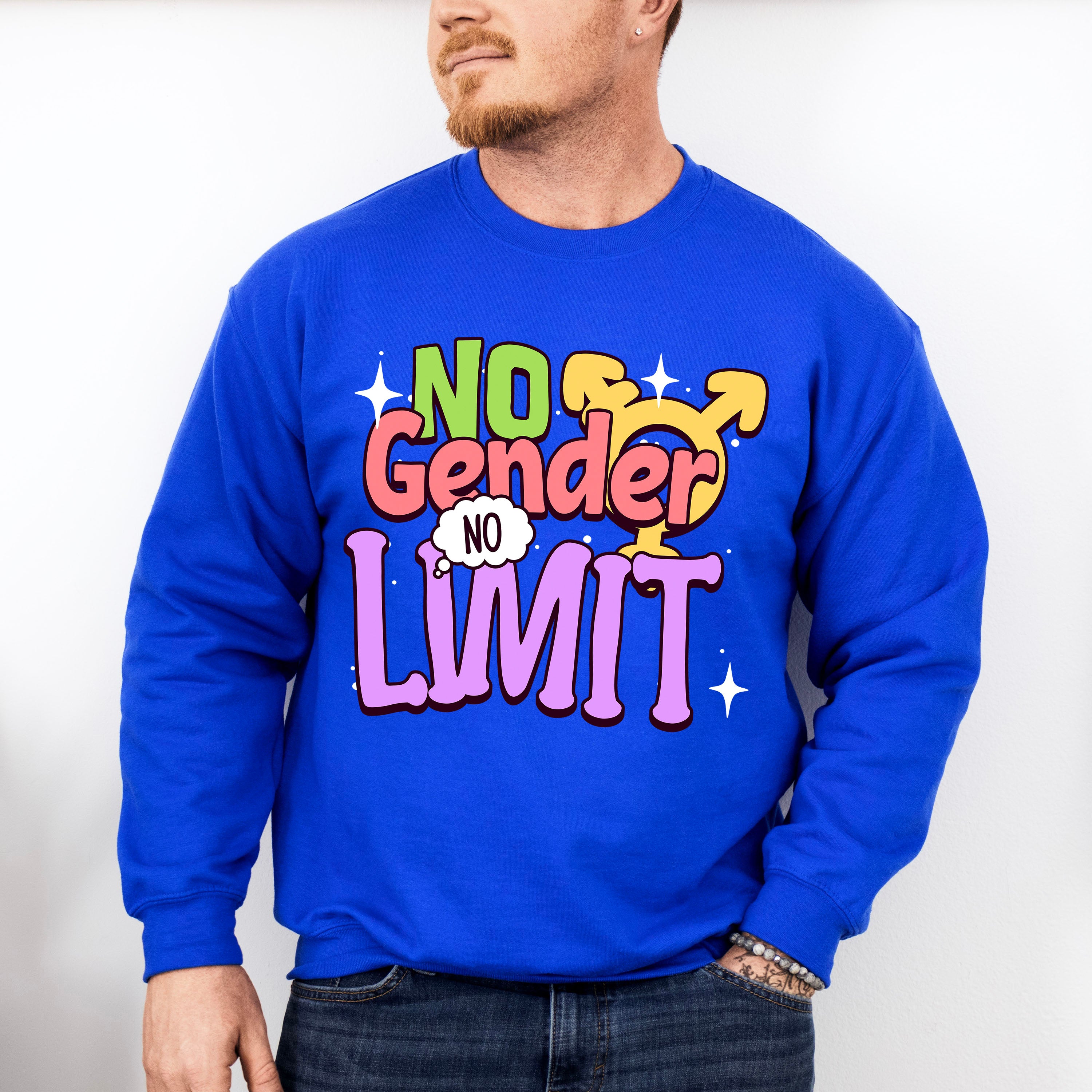 No Gender No Limit - LGBTQ Theme Unisex Crewneck T-Shirt Sweatshirt Hoodie