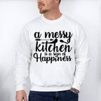 Messy Kitchen - Cooking Unisex Crewneck T-Shirt Sweatshirt Hoodie