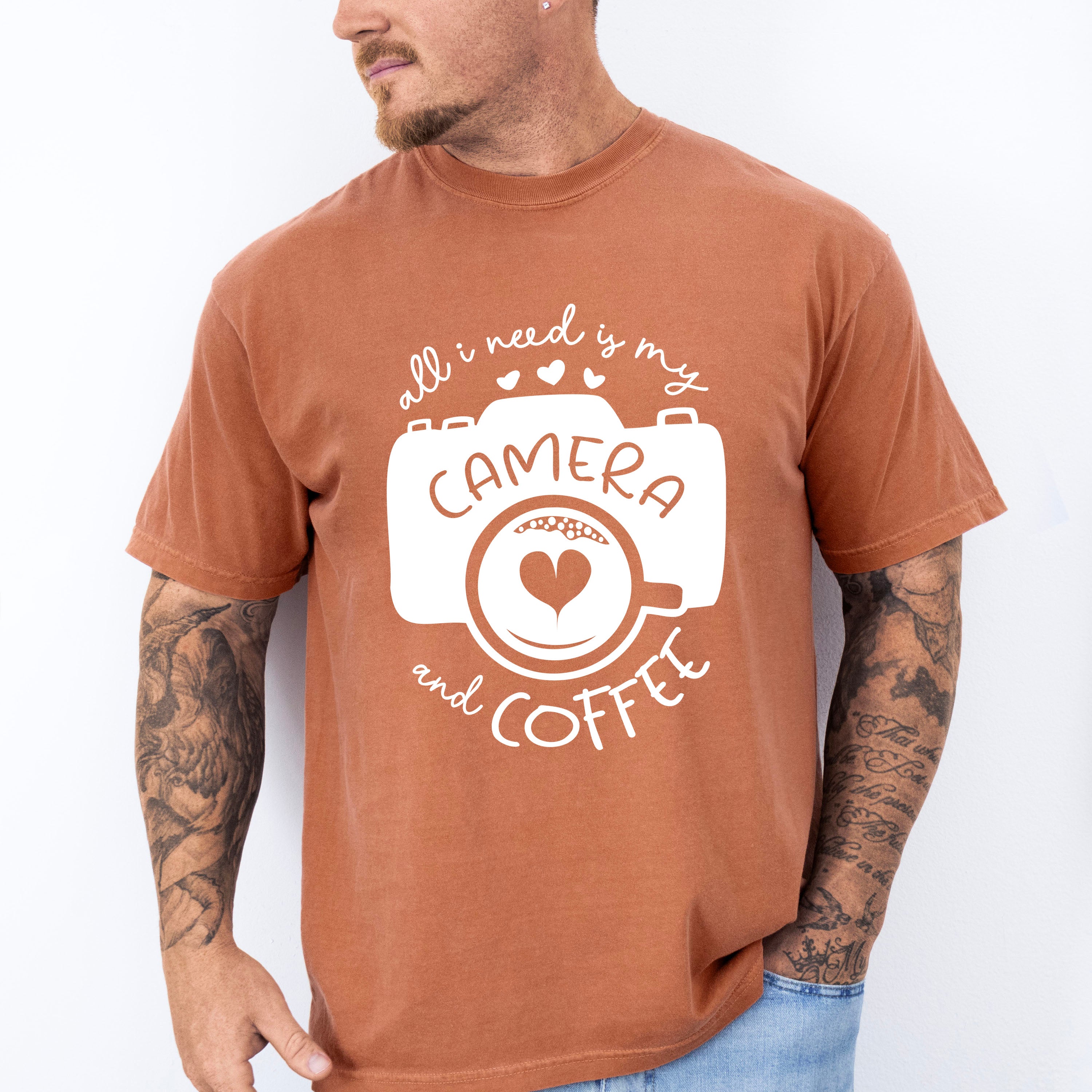 Camera And Coffee - Photography Unisex Crewneck T-Shirt Sweatshirt Hoodie