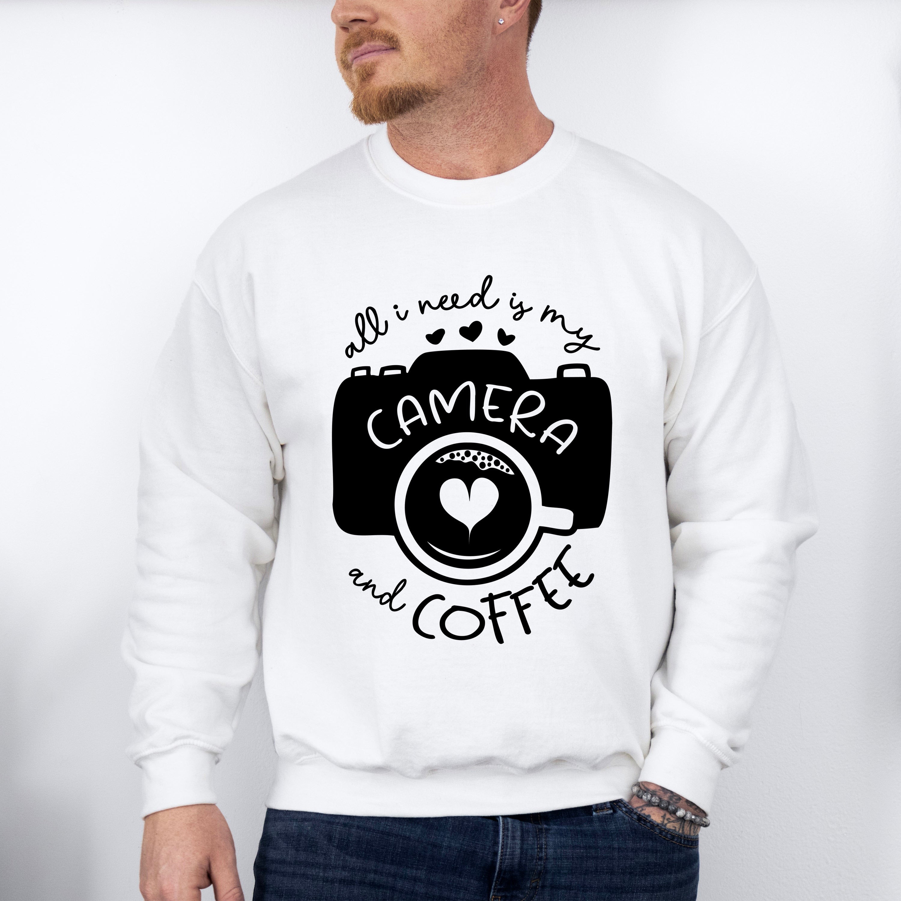 Camera And Coffee - Photography Unisex Crewneck T-Shirt Sweatshirt Hoodie